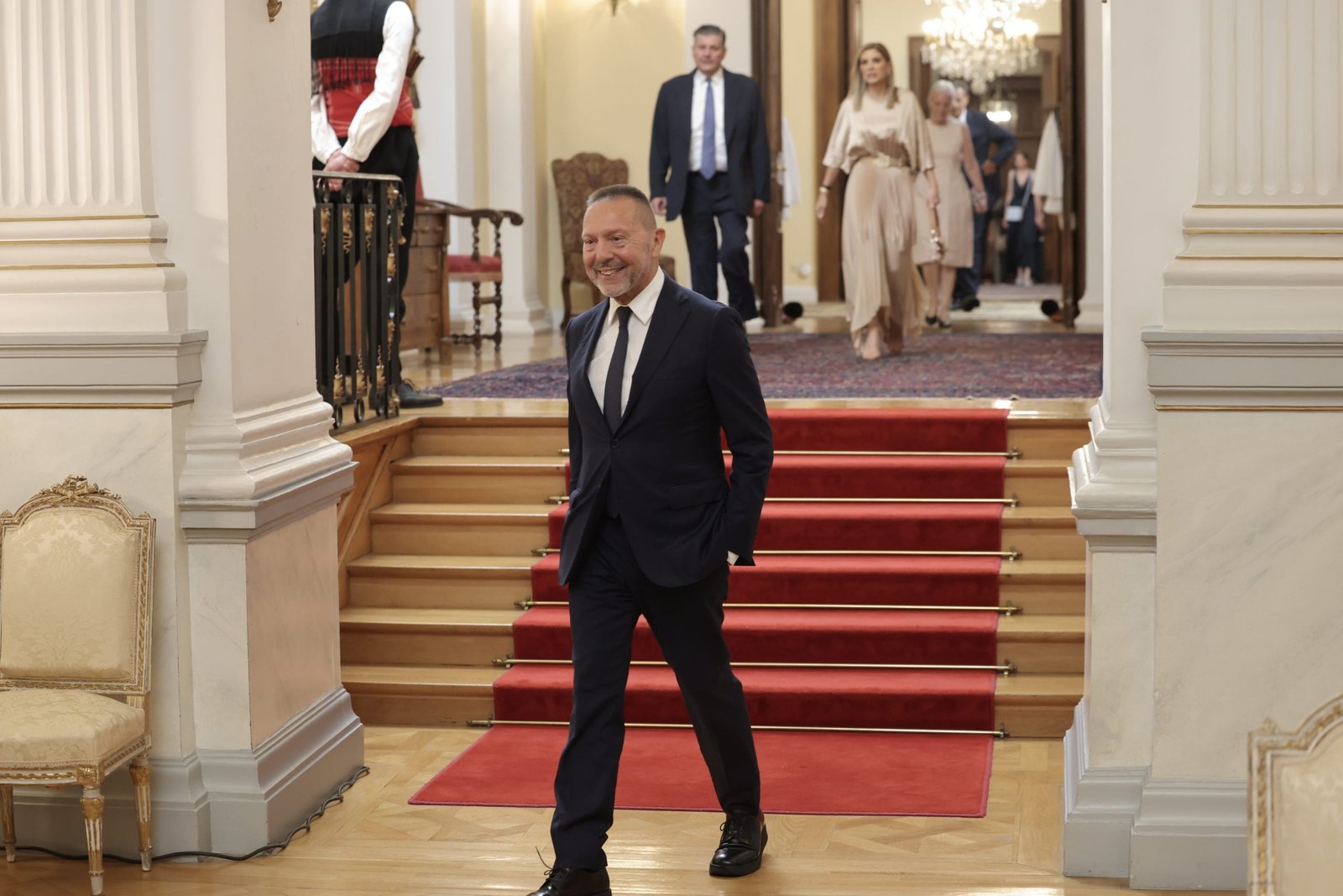 Στουρνάρας, η δεξίωση στο Προεδρικό Μέγαρο για την 52η επέτειο αποκατάστασης της Δημοκρατίας