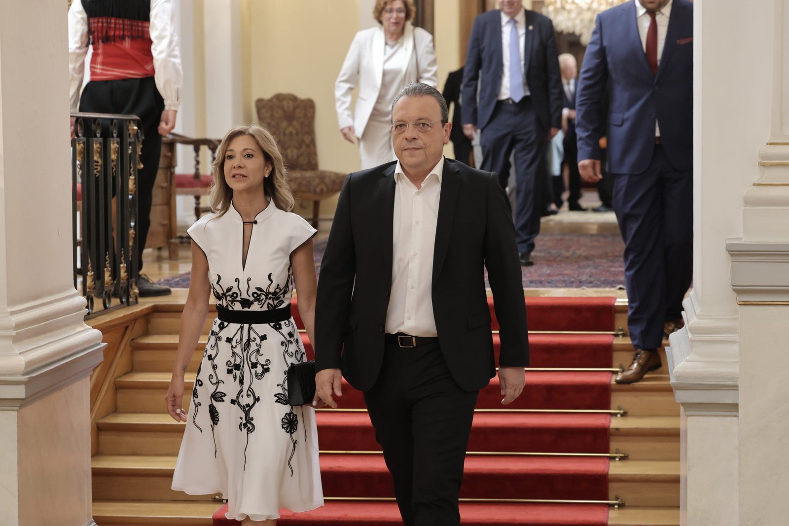 Σωκράτης Φάμελλος, η δεξίωση στο Προεδρικό Μέγαρο για την 52η επέτειο αποκατάστασης της Δημοκρατίας