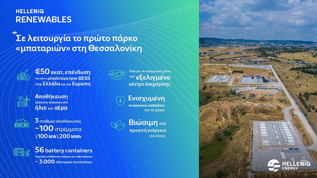 HELLENiQ ENERGY: Σε λειτουργία το πρώτο πάρκο «μπαταριών» helleniq-energy:-Σε-λειτουργία-το-πρώτο-πάρκο-«μπαταριών»